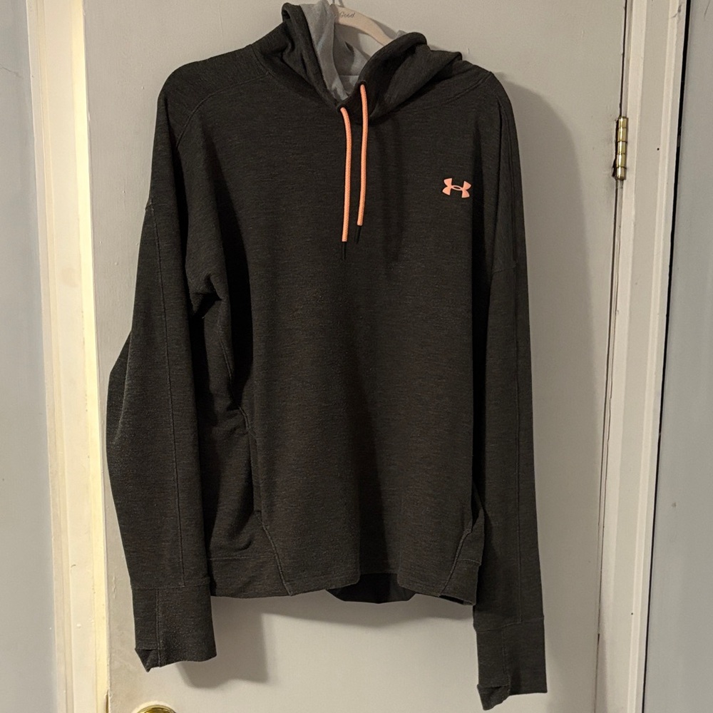 Under Armour Gray Hoodie with Pink Accents